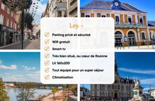 Roanne Apartment | Lys Roanne centre-ville - Clim & Parking