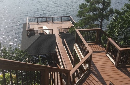 Morristown House | Main Lake House on a Cliff with Stunning Sunsets and Multi-Story Boat House