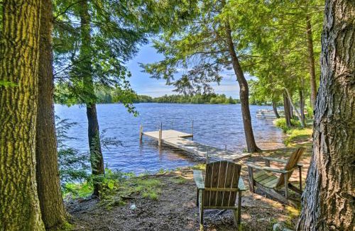 Lake Arrowhead House | Maine Lakefront Escape: Dock, Watercraft, Fire Pit