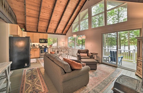 Lake Arrowhead Cottage | Maine Lakefront Escape: Dock, Watercraft, Fire Pit