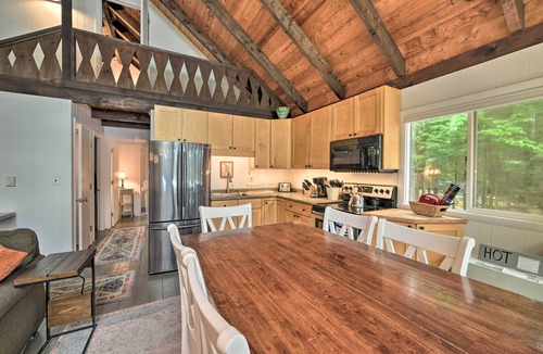 Lake Arrowhead Cottage | Maine Lakefront Escape: Dock, Watercraft, Fire Pit