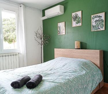 Thuir Villa | Maison 6 pers, avec jardin, clim et pétanque