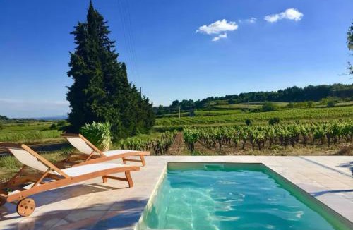 Quarante Villa | Maison de caractère au Cœur des Vignes, Piscine privée
