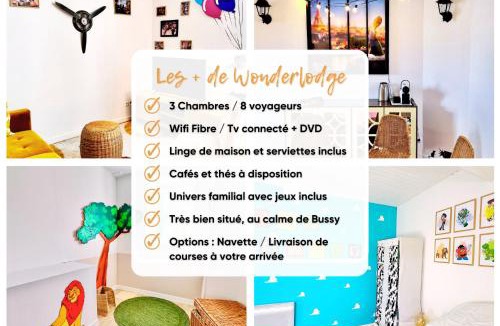Bussy-Saint-Georges Apartment | Maison Disney WonderLodge - Proche Paris et Parc Disney - 8 voyageurs