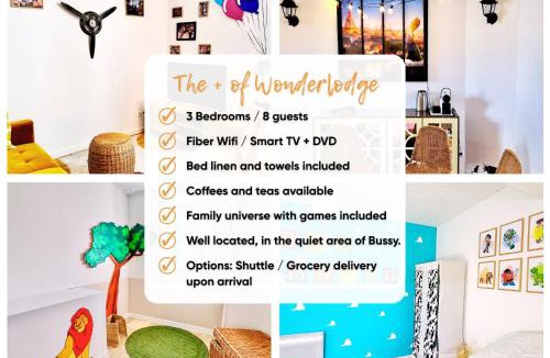 Bussy-Saint-Georges Apartment | Maison Disney WonderLodge - Proche Paris et Parc Disney - 8 voyageurs