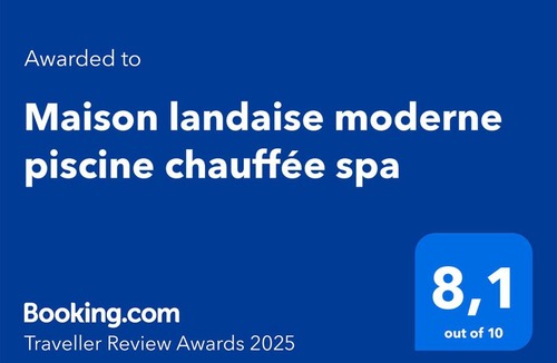 Lit-et-Mixe House | Maison landaise moderne avec piscine chauffée et spa