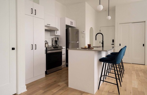 Ville-Marie Apartment | Maison Rasco Two-Bedrooms Apartment Old Montreal Prime Spot Pet Friendly Self Check-In Access Full Kitchen Wi-Fi AC
