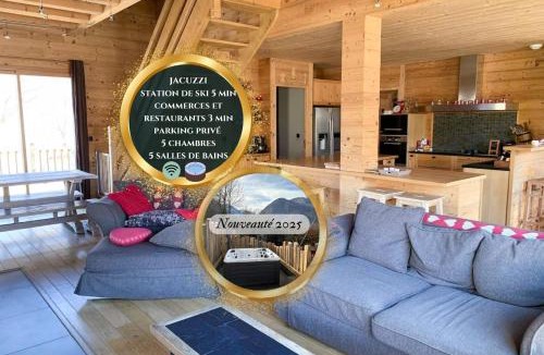 Bourisp Ski Chalet | Maison Style Chalet 4 étoiles avec Jacuzzi- La Sérénité de Sailhan