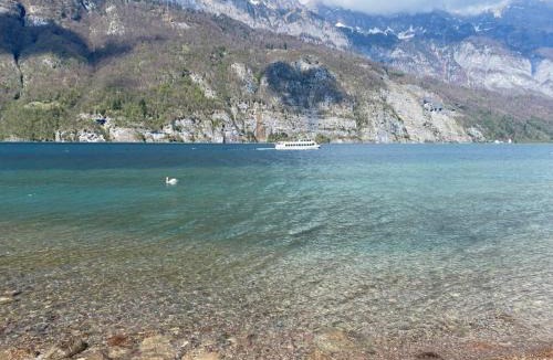 Unterterzen Apartment | Maisonette Penthouse-Stil 150m2 - direkt am Walensee mit Badestrand