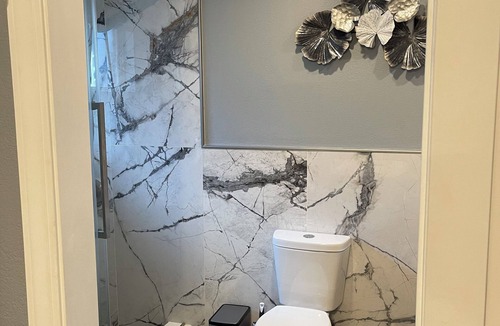 Cypress House | Mama’s Modern House is family and pet friendly, large yard, quartz countertops