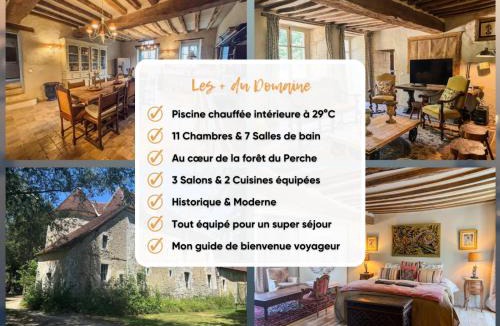 Belforet-en-Perche House | Manoir XV et Grange avec Piscine chauffée privée