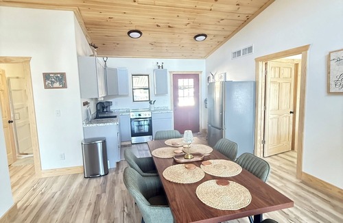 Roach House | Marvelous New 5-bedroom tiny house with AC in charming Roach on the water