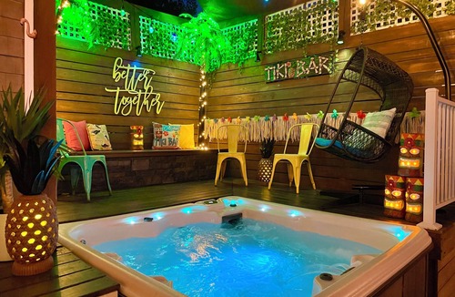 Bloomington House | Massive game room, hot tub, firepit, grill, games