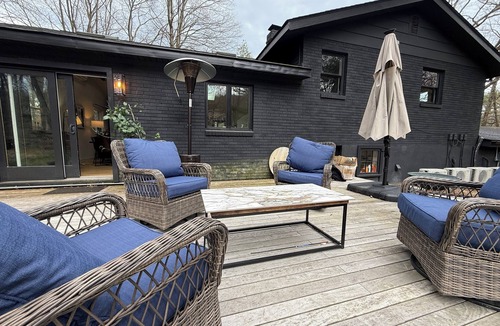 Woodstock House | Massive king suite + media gym Room, private shower, hot-tub patio& fire pit.”