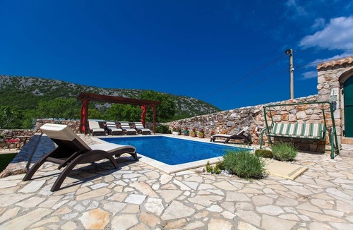 Bribir House | Mediterranean stone villa with sauna, private pool, 8 air conditioning units, barbecue - dog-friendly