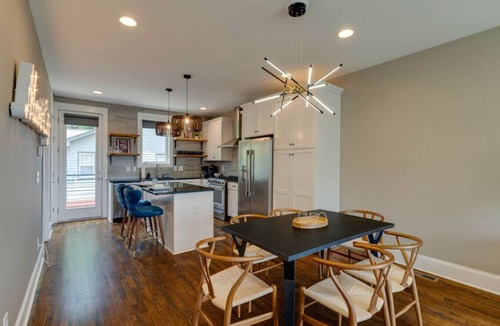 Eighth Avenue House | Melrose Townhome Balcony|Walkable to Coffee & Eats