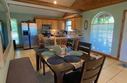 Eucha Cabin | Memorial Day weekend is lake time! S Grand Dripping Spngs cliff lakeview cabin