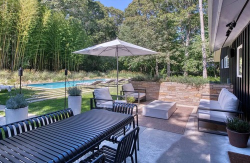 Silver Beach House | Mid-Century Gem with Pool, Fireplace and Steps to Private Beach.