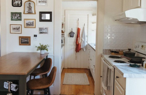 Maynard Apartment | Millside Maynard: Walkable Private 2BR/Flex Office with WiFi, Parking, Backyard.