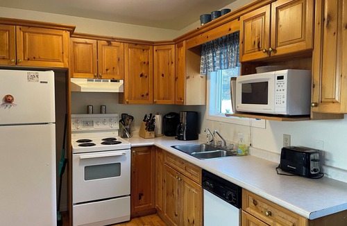 Neebing Cottage | Mink Mountain Chickadee lakefront house with hot tub. Pet friendly.