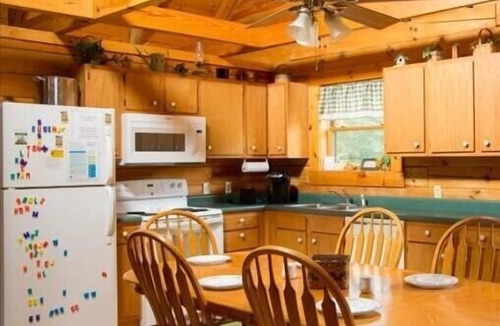 Davis House | ML30 - Cozy Log Home! Hot tub! Pets OK! Fire pit!