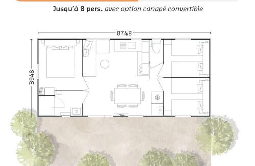 Moncrabeau Other | Mobil home accueillant, animaux OK - 6 pers. - API-1-52-2437