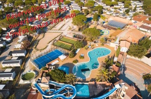 Canet-Plage Other | Mobil-home SOLEIA MAR ESTANG SIBLU VILLAGE Front de mer Accès plage privé Clim 2 SDB Canet-en-Roussillon