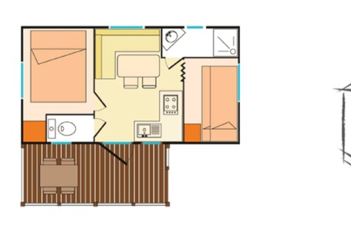 Port-la-Nouvelle House | Mobile Home 5 people with air conditioning and heating. 2 bedrooms.