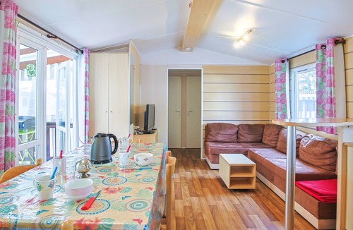 Saint-Jean-de-Monts RV Rental | Mobile Home 'Mobilhome Tout Équipé Bois Masson' with Shared Pool and Shared Terrace