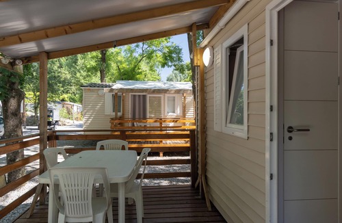 Lavilledieu RV Rental | Mobile Home 'Mobil-home D - 1-4 Pers' with Shared Pool and Shared Garden
