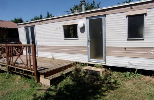 Charentay RV Rental | Mobile Home 'Sci Du Sancillon' with Mountain View, Private Terrace and Shared Garden