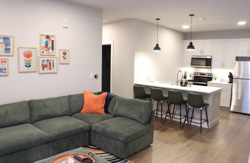 Rogers Apartment | Modern 1BR - Pool & Gym, Near Walmart & In-Unit Bike Storage
