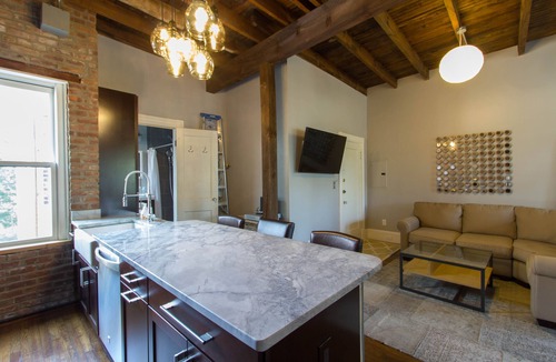 Cleveland Circle Condo | Modern 2-bedroom loft condo near BC, BU, hospitals & train w/parking available.