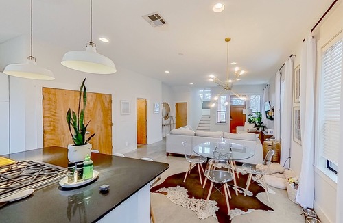 Chestnut Condo | Modern 2-story dog-friendly condo with quaint patio, central AC & washer/dryer