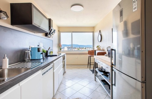 Mulhouse Apartment | Modern 2BR Vosges View & Sunsets 90 m² Netflix & Parking