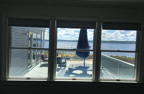 Mayville House | Modern 300 ft lakefront with pool