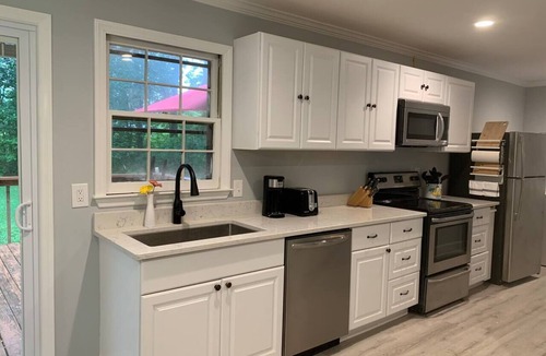 Cary House | Modern 4BR 3BA Ranch Home w Fenced-in Backyard
