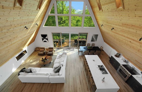 Asheville House | Modern A-Frame Cabin | Panoramic Views | Hot Tub