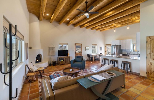 Ranchos De Taos House | Modern Adobe, Kivas, Latillas, Fresh Open Concept