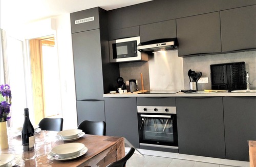 Barcelonnette Apartment | Modern apartment with terrace and private parking