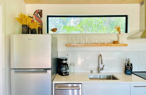Dripping Springs Cabin | Modern Cabin w Heated Pool, Firepit, Trails, Stars