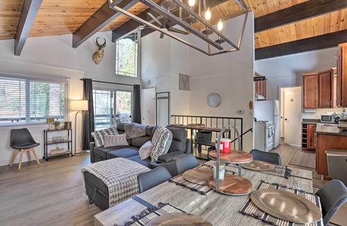 Running Springs Cabin | Modern Cabin w/Game Room & Deck, Near Skiing
