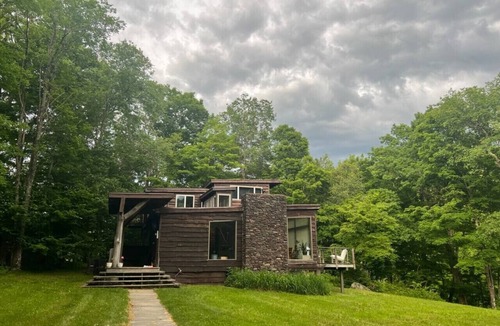 Margaretville House | Modern Catskills Escape w/Hot tub, Creek, & Views