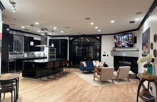 Shawnee Condo | Modern Chic Loft in Downtown Shawnee KS Walking Distance to Local Attractions
