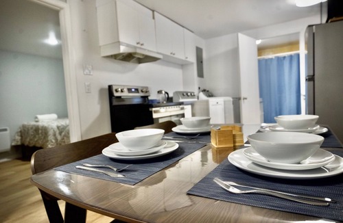 Laval-des-Rapides Apartment | Modern, cozy, 5 min walk to Metro, Place Bell, Free Parking