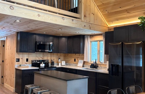 Barnstead Cabin | Modern & Cozy Lakefront Cabin: Rustic Charm and Serene views