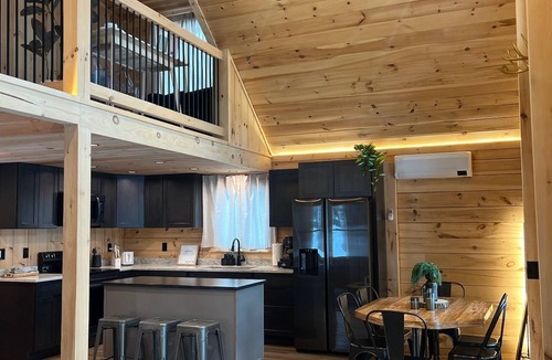 Barnstead Cabin | Modern & Cozy Lakefront Cabin: Rustic Charm and Serene views