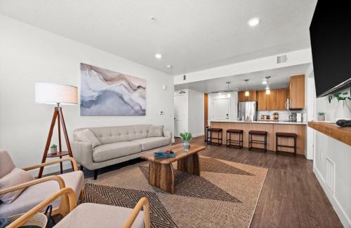 Downtown Salt Lake City Apartment | Modern Downtown 2BR 2BA Near Delta Center with Fire Pit BBQ and City Views