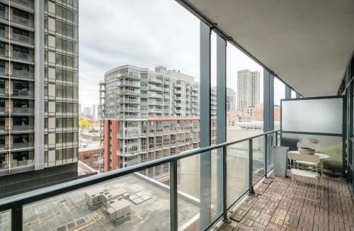 Old Town Apartment | Modern Downtown Condo with Workspace & Balcony