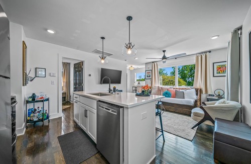 McFerrin Park Apartment | 🌆💎 Modern Downtown Retreat: Stylish 1BR Apt w Urban Charm ✨🌃